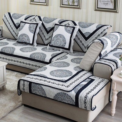 全棉沙發(fā)墊車墊子布藝坐墊四季通用田園綠色沙發(fā)靠背巾套純棉雙面 - 360購物